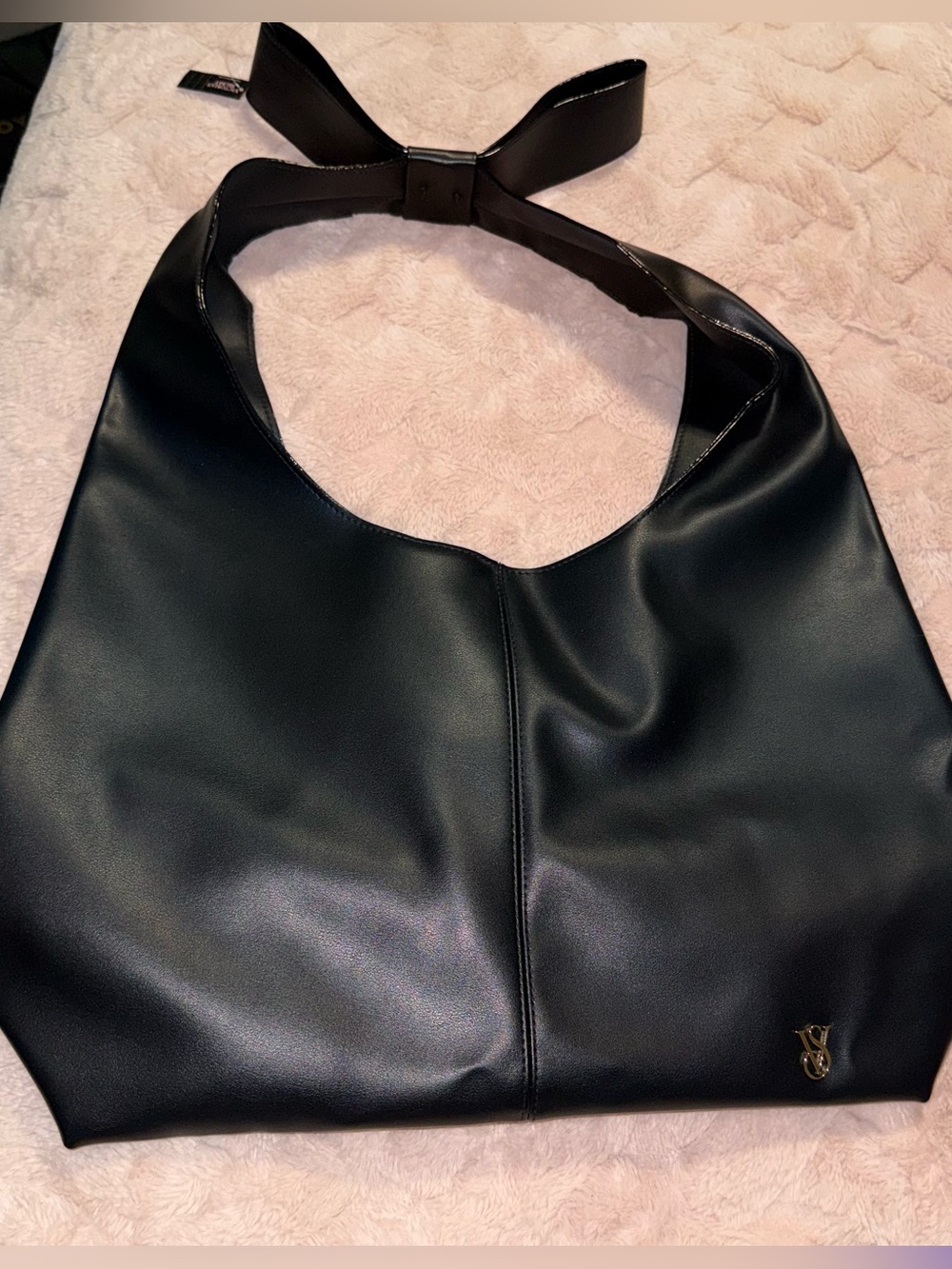 Victoria Secret Large Tote Bag - Women's Shoulder Bag with Bow Strap